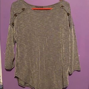 Black and White Striped Long Sleeve